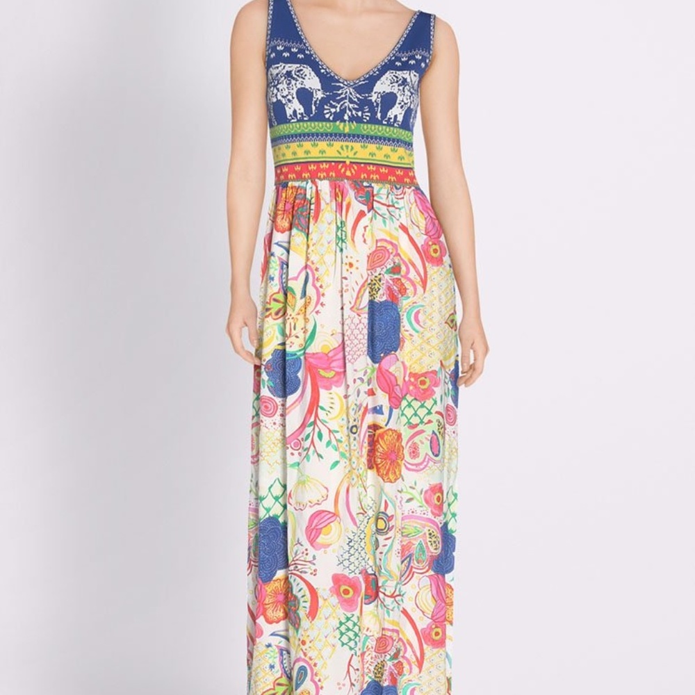 Desigual maxi dress in colorful paisley pattern